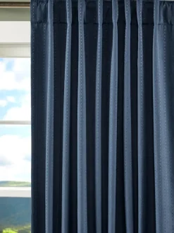 Hudson Dot Room-Darkening Rod Pocket Patio Panel With Back Tabs by Country Curtains®