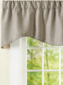 Hudson Dot Room-Darkening Rod Pocket M-Shaped Valance by Country Curtains®