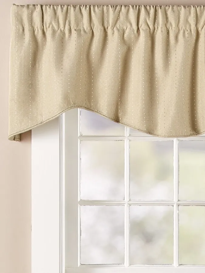 Hudson Dot Room-Darkening Rod Pocket M-Shaped Valance by Country Curtains®