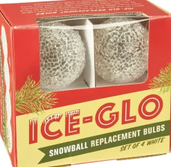 Ice-Glo White Snowball Replacement Bulbs, Box of 4