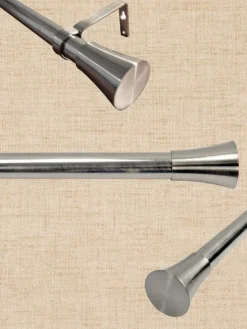 Indoor/Outdoor Flare Finial Curtain Rod, 1 Inch