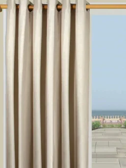 Insulated Linen-Blend Grommet Top Patio Panel With Pull Wand by Country Curtains®
