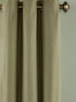 Insulated Linen-Blend Grommet Top Patio Panel With Pull Wand by Country Curtains®