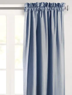 Insulated Ticking Stripe Rod Pocket Curtains