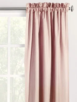 Insulated Ticking Stripe Rod Pocket Curtains