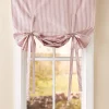 Insulated Ticking Stripe Tie-Up Balloon Valance