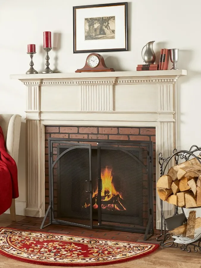Iron Fireplace Screen With Arch