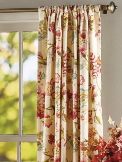 Jacobean Floral Rod Pocket Curtains by Country Curtains®