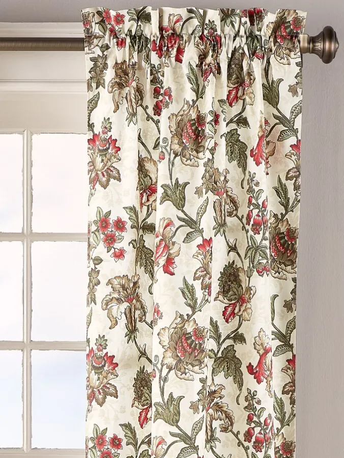 Jacobean Garden Rod Pocket Curtains