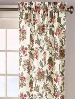 Jacobean Garden Rod Pocket Curtains