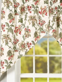 Jacobean Garden Rod Pocket Swag Pair