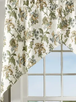Jacobean Garden Rod Pocket Swag Pair