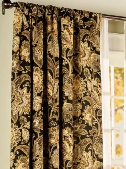 Jacobean Paisley Lined Rod Pocket Curtains by Country Curtains®