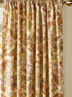 Jacobean Paisley Lined Rod Pocket Curtains by Country Curtains®
