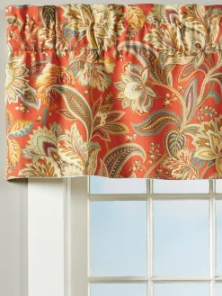 Jacobean Paisley Lined Rod Pocket Tailored Valance by Country Curtains®