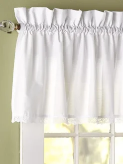 Jane's Lace Rod Pocket Tailored Valance
