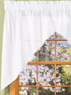 Jane's Plain and Simple Rod Pocket Tailored Swag Pair by Country Curtains®