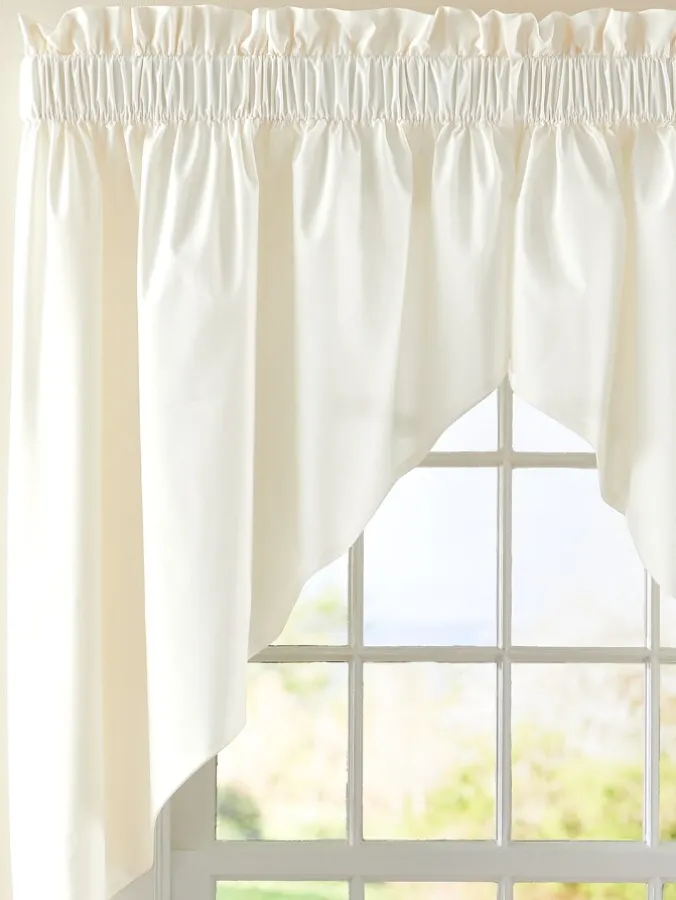 Jane's Plain and Simple Rod Pocket Tailored Swag Pair by Country Curtains®