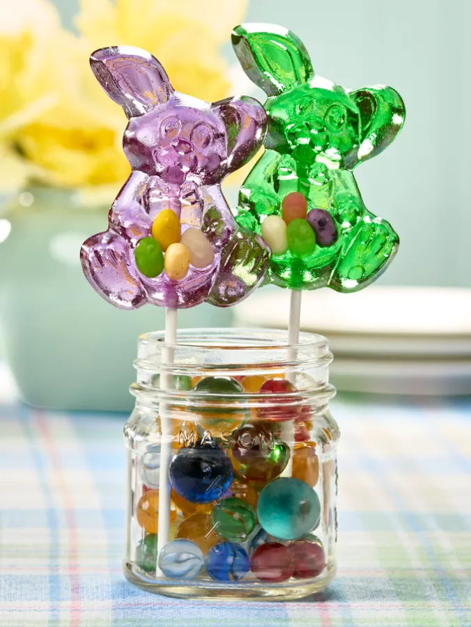 Jelly Bean Bunny Lollipops