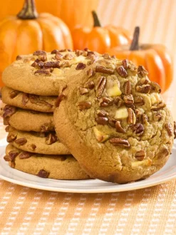 Jumbo Pumpkin Spice White Chocolate Chip Cookies by Mildred's Baked Goods, 6 Cookies