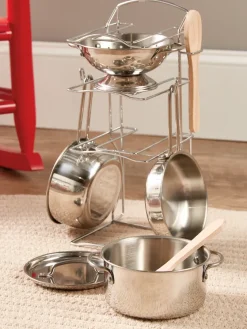 Kid-Sized Stainless Steel Pots and Pans