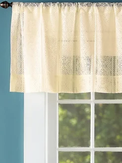 Lacy Medallion Rod Pocket Tailored Valance