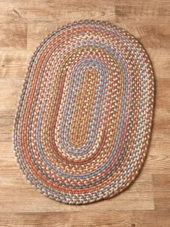 Lake Champlain Multicolor Oval Braided Wool Area Rug