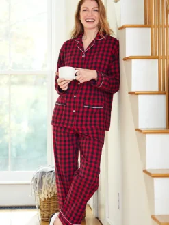 Lanz Classic Buffalo Check Flannel Pajamas