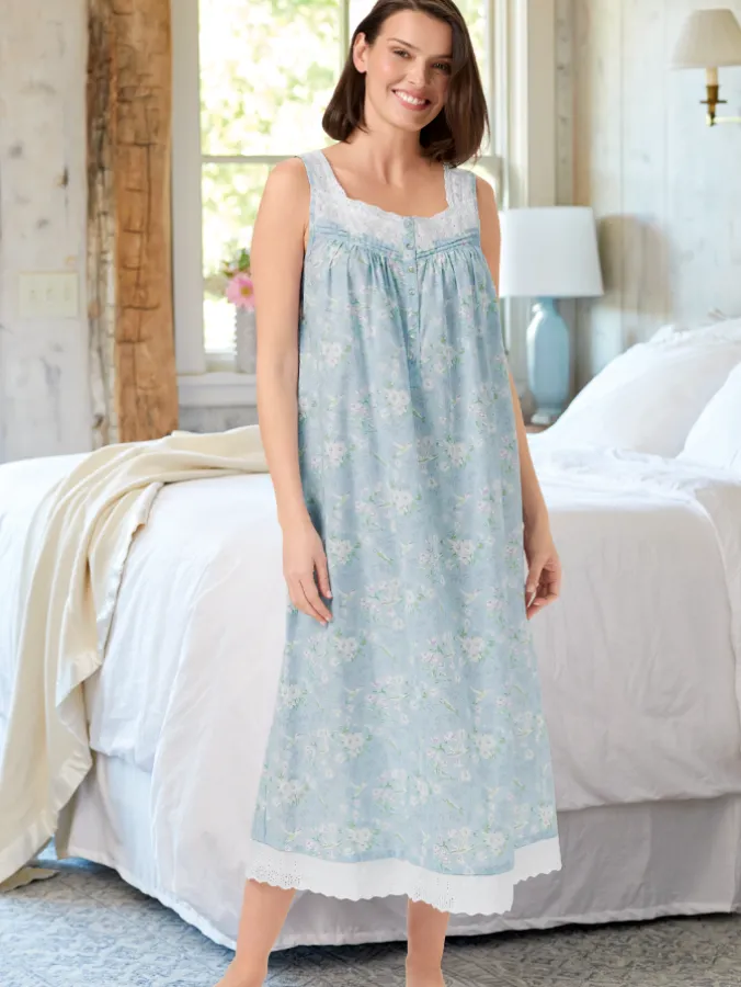 Lanz Hummingbird Cotton Lawn Nightgown