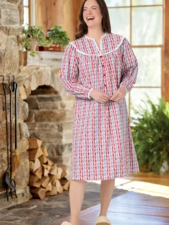Lanz Tyrolean 44 Inch Flannel Nightgown