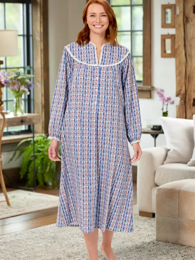 Lanz Tyrolean 50 Inch Flannel Nightgown