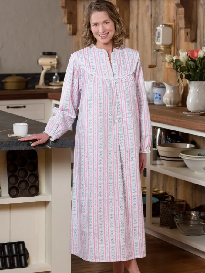 Lanz Tyrolean 50 Inch Flannel Nightgown