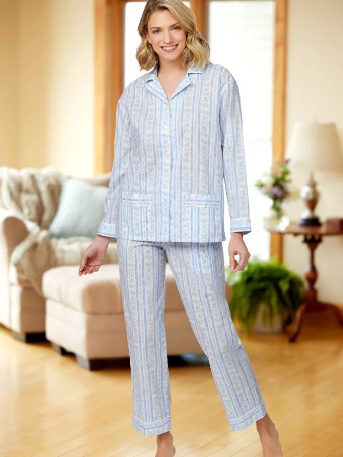 Lanz Tyrolean Long-Sleeve Cotton Lawn Pajama Set