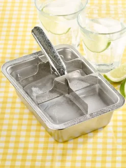 Large Square Stainless Steel Ice Cube Tray