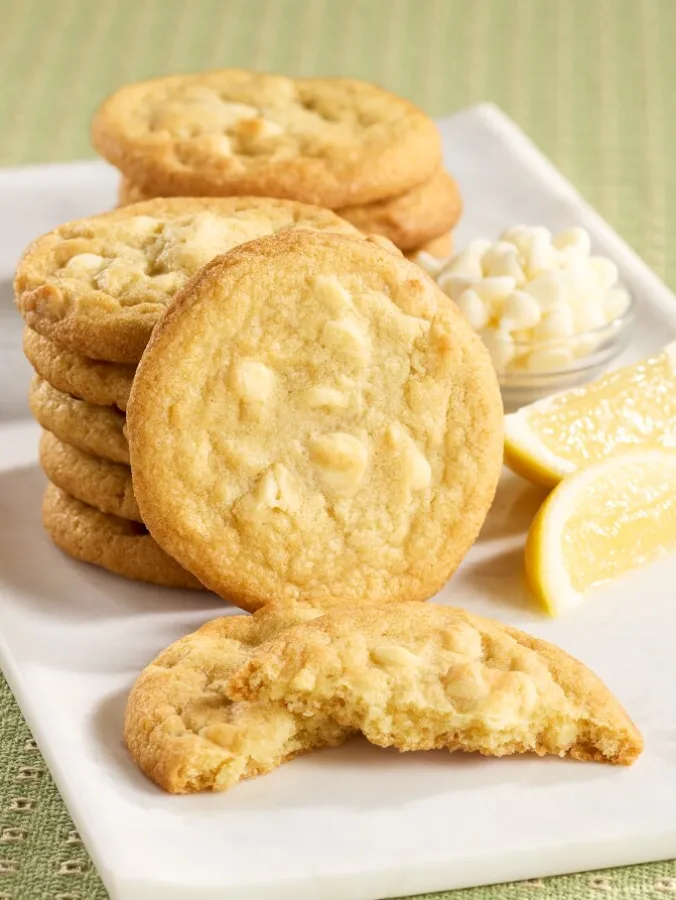 Lemon White Chocolate Chip Cookies by Mildred's Baked Goods, One Dozen
