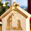 Lighted Ceramic Nativity Scene