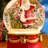 Lighted Christmas Santa Snow Globe