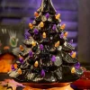 Lighted 13 Inch Ceramic Halloween Tree