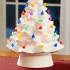 Lighted 12 Inch White Ceramic Tree