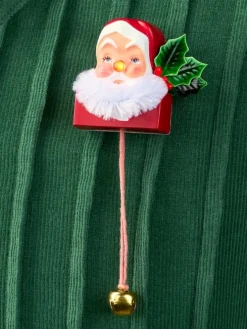 Light-Up Santa Pin