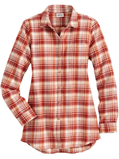 Lightweight Flannel Boyfriend Shirt