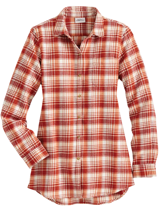 Lightweight Flannel Boyfriend Shirt