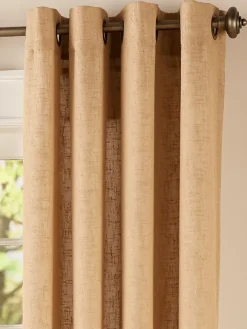 Lined Sheer Linen Grommet Top Panel