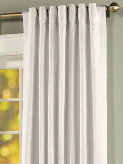 Linen Blend Lined Rod Pocket Panel With Back Tabs