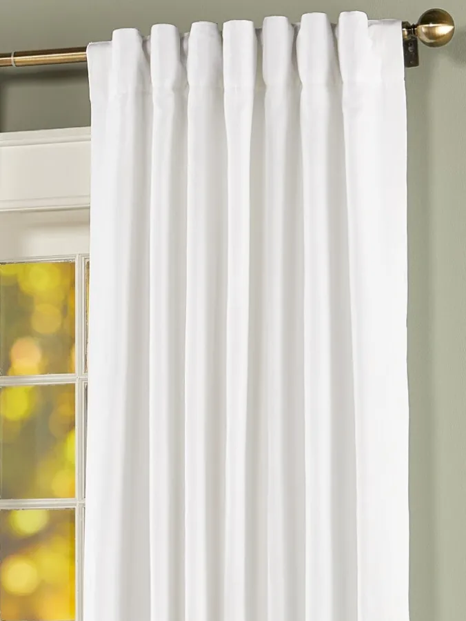 Linen Blend Lined Rod Pocket Panel With Back Tabs
