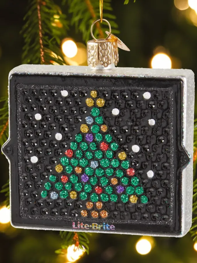 Lite Brite Blown-Glass Christmas Ornament