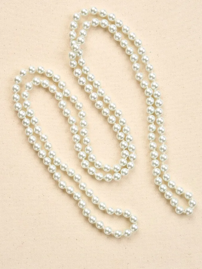 Long Faux Pearl Necklace