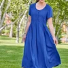 Lovely Lattice Gauze Midi Dress