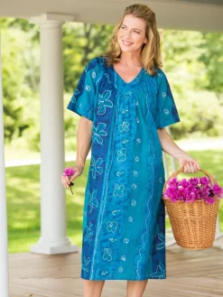 Marine Print Cotton Muumuu