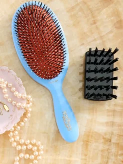 Mason Pearson Popular Nylon and Boar Bristle Brush, Blue